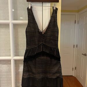 BCBG MAXAZRIA elegant black cocktail tulle dress